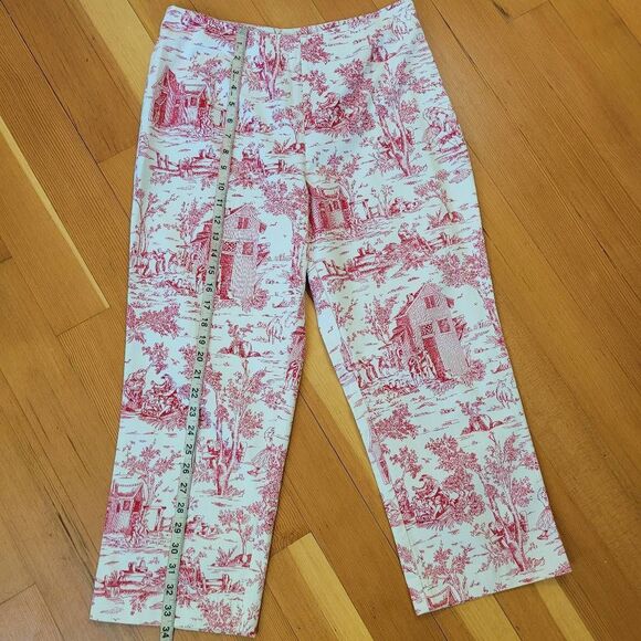 Vintage White Stag size 12 red & white prarie print graphic unique rare quirky - Picture 7 of 10